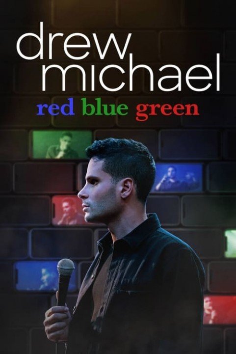 drew michael: red blue green poster