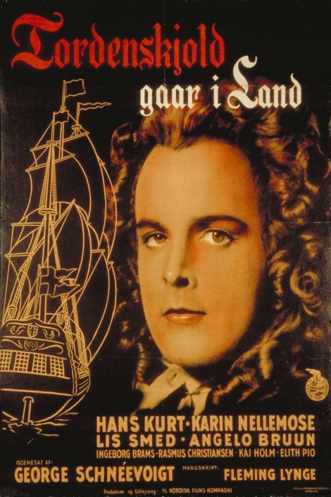 Tordenskjold gaar i Land poster