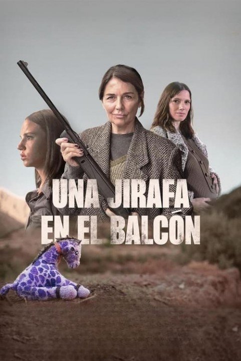 Una jirafa en el balcÃ³n poster